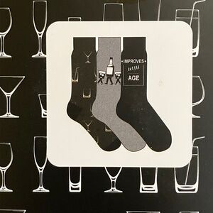 Whiskey Novelty Mens Crew Socks 3 Pack NEW